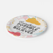 レトロスターリースカイアートパターンとバイブルの詩 ペーパープレート (アングル)