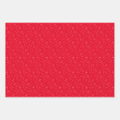 レトロスター赤メリークリスマス ラッピングペーパーシート (正面)