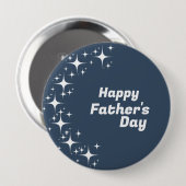 レトロスター「Happy Father's Day」ボタン 缶バッジ (正面&裏面)