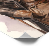 レトロスチームパンクエレガンスディナードカップルAr ポスター (角)