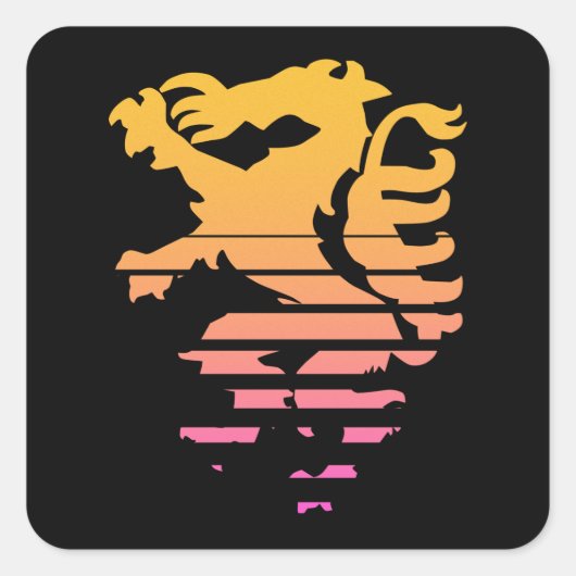 レトロスティアマルクオーステレイヒパンサーワッペン スクエアシール (正面)