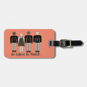 レトロスティックスフィギュア彼はHWヴィクセンを見るのが好き ラゲッジタグ (正面横)