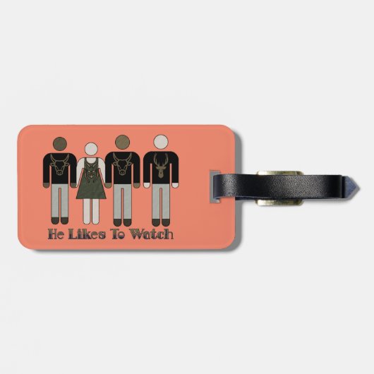 レトロスティックスフィギュア彼はHWヴィクセンを見るのが好き ラゲッジタグ (裏面横)