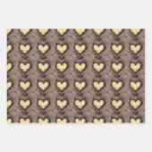 レトロスティームパンクヴァレンティーンズデイ抽象芸術機械 ラッピングペーパーシート (正面3)