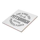 レトロスティールシティピッツバーグペンシルバニアインツvint タイル (側面)