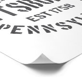 レトロスティールシティピッツバーグペンシルバニアインツvint ポスター (角)