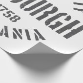 レトロスティールシティピッツバーグペンシルバニアインツvint ラッピングペーパー (角)