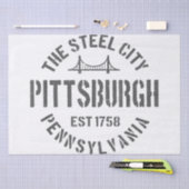レトロスティールシティピッツバーグペンシルバニアインツvint 薄葉紙 (クラフト)