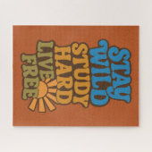 レトロステイワイルド、勉強懸命、ライブフリー ジグソーパズル (横)