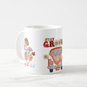 レトロステイGroovyフラワーズボスタイリッシュホデザイン コーヒーマグカップ (正面左)