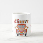 レトロステイGroovyフラワーズボスタイリッシュホデザイン コーヒーマグカップ (中央)