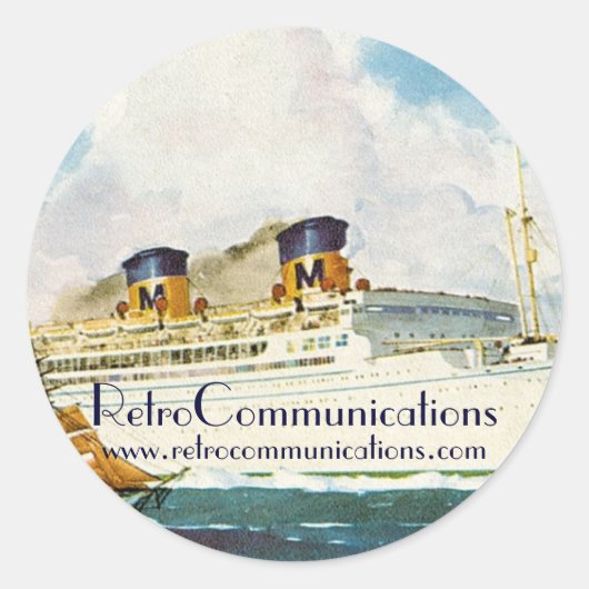 レトロステッカーのプロモーション – liner ラウンドシール (正面)