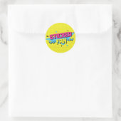 レトロステッカー好き ラウンドシール (バッグ)