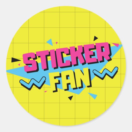 レトロステッカー好き ラウンドシール (正面)