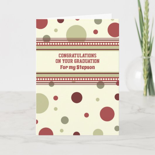 レトロステップソン卒業祝い カード (正面)