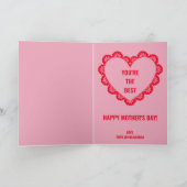 レトロステップママ星ハートレタリング母の日 カード (内部)