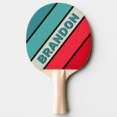 レトロステルスはっきりしたレストライプのインボー 卓球ラケット (裏面)