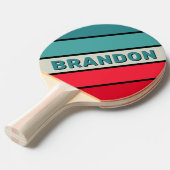 レトロステルスはっきりしたレストライプのインボー 卓球ラケット (正面アングル)