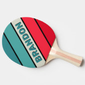 レトロステルスはっきりしたレストライプのインボー 卓球ラケット (横)