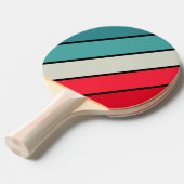 レトロステルスレインボーはっきりしたストライプの 卓球ラケット (正面アングル)