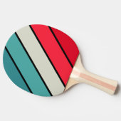 レトロステルスレインボーはっきりしたストライプの 卓球ラケット (横)