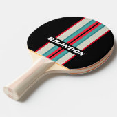 レトロステルスレインボーストライプラリー名 卓球ラケット (正面アングル)