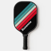 レトロステルスレインボー（名前あり） ピックルボールラケット (裏面)