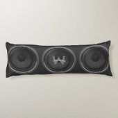 レトロステレオスピーカブラック抱き枕 ボディピロー (裏面)