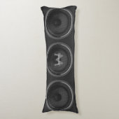 レトロステレオスピーカブラック抱き枕 ボディピロー (正面縦)