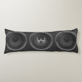 レトロステレオスピーカブラック抱き枕 ボディピロー (正面)