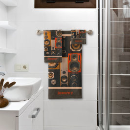 レトロステレオスピーカ浴用タオル一式 バスタオルセット