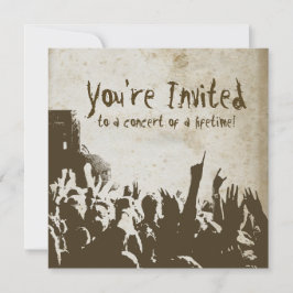 レトロステンドロックコンサート招待状 招待状