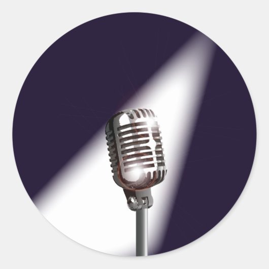 レトロステージマイク ラウンドシール (正面)