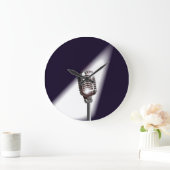 レトロステージマイク ラージ壁時計 (ホーム)