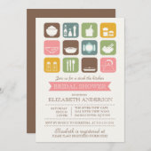 レトロストックザキッチンブライダルシャワー招待 招待状 (正面/裏面)