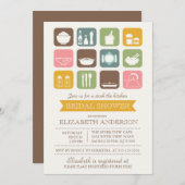 レトロストックザキッチンブライダルシャワー招待 招待状 (正面/裏面)