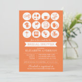 レトロストックザバーブライダルシャワー招待 招待状 (スタンド正面)