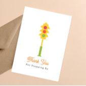 レトロストップ光赤ちゃんシャワーありがとう サンキューカード