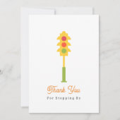 レトロストップ光赤ちゃんシャワーありがとう サンキューカード (正面)