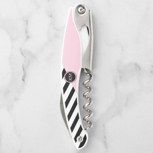 レトロストライプとカラーブロックとモノグラム ソムリエナイフ (裏面)