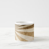 レトロストライプなパターン背景 エスプレッソカップ (正面)