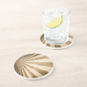 レトロストライプなパターン背景 コースター (側面)