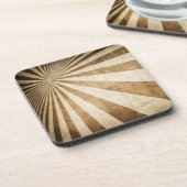 レトロストライプなパターン背景 コースター (左側)