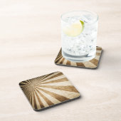 レトロストライプなパターン背景 コースター (右側)