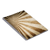 レトロストライプなパターン背景 ノートブック (右側)