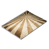 レトロストライプなパターン背景 ノートブック (左側)