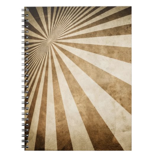 レトロストライプなパターン背景 ノートブック (正面)