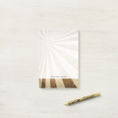 レトロストライプなパターン背景 ポストイット (デスク上)