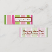 レトロストライプな スキニー名刺 (正面/裏面)