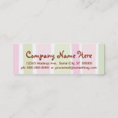 レトロストライプな スキニー名刺 (裏面)